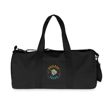 Einhorm Team - Unicorn - Gift - Recycled Canvas Sports Bag by Stanley/Stella - black - Front
