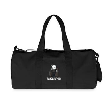 Panda father dad gift father's day idea bear suit - Recycled Canvas Sports Bag by Stanley/Stella - black - Front