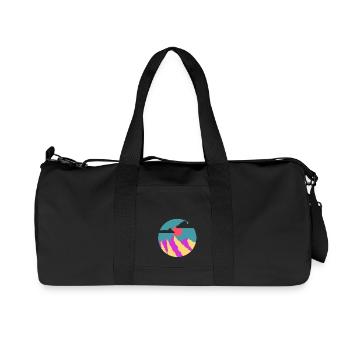 Bergillustration - Recycelte Canvas-Sporttasche von Stanley/Stella - Schwarz - Vorne