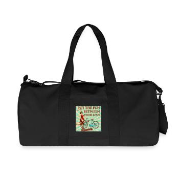 Fahrrad - Put the fun between your legs - Recycelte Canvas-Sporttasche von Stanley/Stella - Schwarz - Vorne