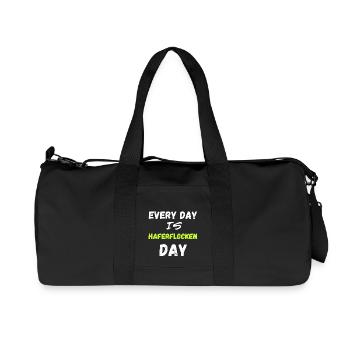 Every Day is Haferflocken Day Souvenir Geschenke - Recycelte Canvas-Sporttasche von Stanley/Stella - Schwarz - Vorne