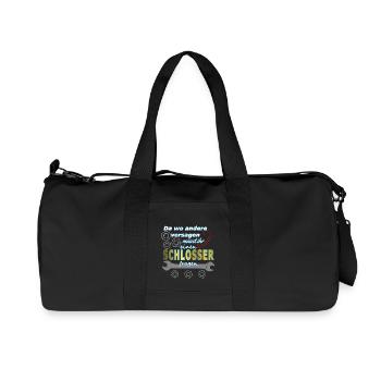 SCHLOSSER T-SHIRT GESCHENK-IDEE - Recycelte Canvas-Sporttasche von Stanley/Stella - Schwarz - Vorne