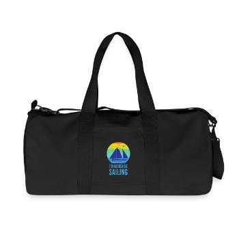 Je préférerais naviguer - voilier - mer - Sac de sport en toile recyclée Stanley/Stella - noir - Devant