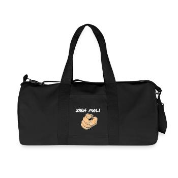 Zieh mal am Finger - Recycelte Canvas-Sporttasche von Stanley/Stella - Schwarz - Vorne