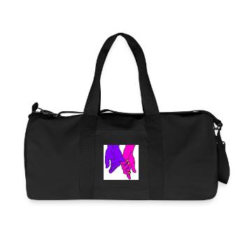 mains pourpres - Sac de sport en toile recyclée Stanley/Stella - noir - Devant