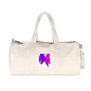 hands purple - Recycled Canvas Sports Bag by Stanley/Stella - natural - Front