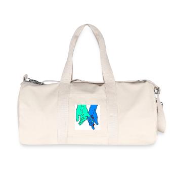 hands green - Recycelte Canvas-Sporttasche von Stanley/Stella - Naturweiß - Vorne