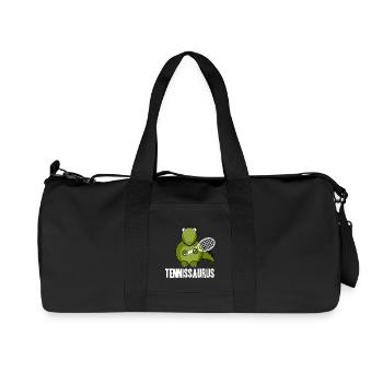 Dinosaur Tennis T-Rex Gift Idea - Recycled Canvas Sports Bag by Stanley/Stella - black - Front