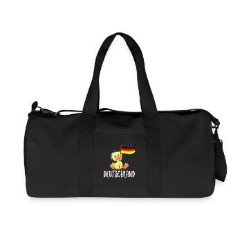 WEmmi Deutschland - Schrift in Weiß - Recycelte Canvas-Sporttasche von Stanley/Stella - Schwarz - Vorne