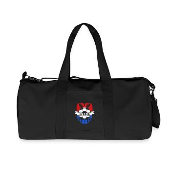 Serbie - Sac de sport en toile recyclée Stanley/Stella - noir - Devant