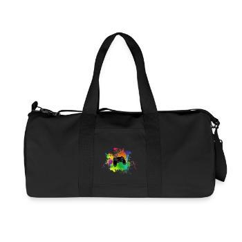 Controller color splash Colorful gaming gift idea - Recycled Canvas Sports Bag by Stanley/Stella - black - Front