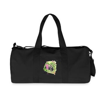 Souris lilas - Sac de sport en toile recyclée Stanley/Stella - noir - Devant
