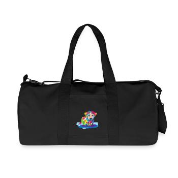 Colorful dog - Recycled Canvas Sports Bag by Stanley/Stella - black - Front