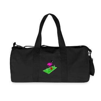 Rugby Flamingo - Recycelte Canvas-Sporttasche von Stanley/Stella - Schwarz - Vorne