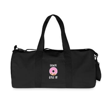 lustige Donut Sprüche - Recycelte Canvas-Sporttasche von Stanley/Stella - Schwarz - Vorne