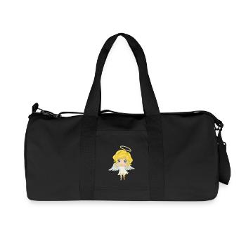 ange - Sac de sport en toile recyclée Stanley/Stella - noir - Devant