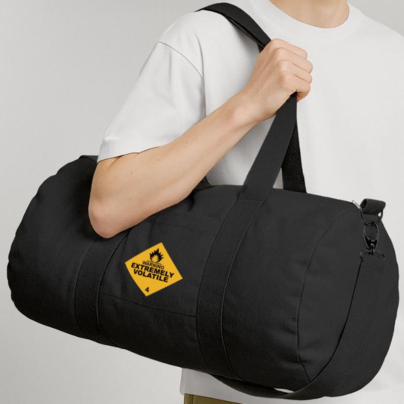 warning extremely volatile square II 2c Sac de sport en toile recyclée Stanley/Stella