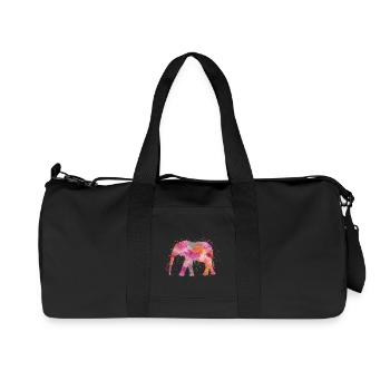 Elefant - Recycelte Canvas-Sporttasche von Stanley/Stella - Schwarz - Vorne