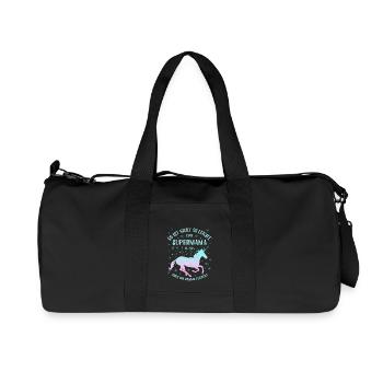 Einhorn Super-Mama - Recycelte Canvas-Sporttasche von Stanley/Stella - Schwarz - Vorne