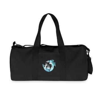 Tauch Dive Humpbacks - Buckelwale - Recycelte Canvas-Sporttasche von Stanley/Stella - Schwarz - Vorne