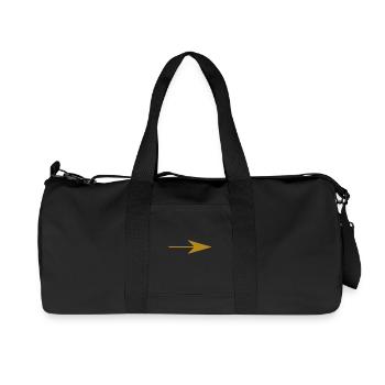 Flèche droite or - Sac de sport en toile recyclée Stanley/Stella - noir - Devant