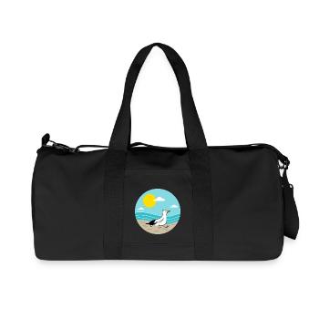 Seagull at the sea - Recycled Canvas Sports Bag by Stanley/Stella - black - Front