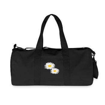 Marguerites de fleurs - Sac de sport en toile recyclée Stanley/Stella - noir - Devant
