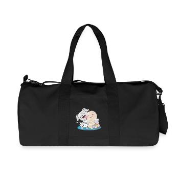 Dalmatien avec bébé - Sac de sport en toile recyclée Stanley/Stella - noir - Devant