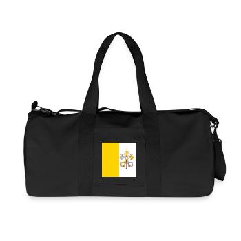Drapeau de la Cité du Vatican, cadeau d’État papal catholique - Sac de sport en toile recyclée Stanley/Stella - noir - Devant