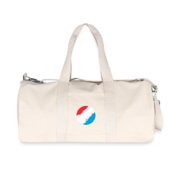 Luxembourg Couleurs drapeau drapeau - Sac de sport en toile recyclée Stanley/Stella - blanc naturel - Devant
