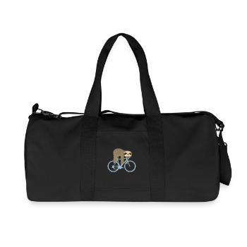 Sloth Bike - Recycled Canvas Sports Bag by Stanley/Stella - black - Front