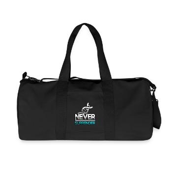 NEVER SURRENDER (Türkis) + DNA - Gaming - Recycelte Canvas-Sporttasche von Stanley/Stella - Schwarz - Vorne