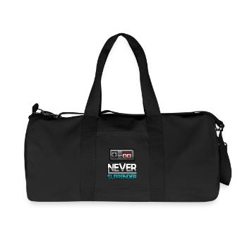 NEVER SURRENDER (Türkis) + NES Controller - Gaming - Recycelte Canvas-Sporttasche von Stanley/Stella - Schwarz - Vorne