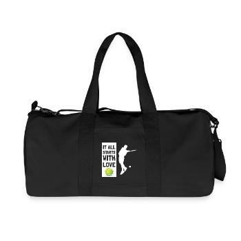 It All Starts With Love - Tennis - White - Recycelte Canvas-Sporttasche von Stanley/Stella - Schwarz - Vorne