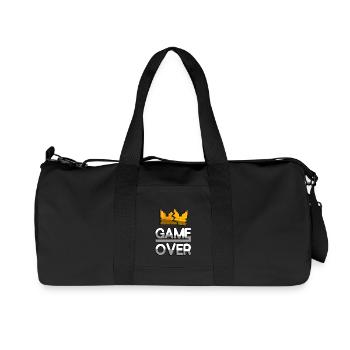 GAME OVER (White) + King Crown - Gaming - Recycled Canvas Sports Bag by Stanley/Stella - black - Front