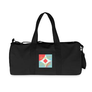FÊTE DES MÈRES,BONNE FÊTE MAMAN,MAMAN,JE T'AIME - Sac de sport en toile recyclée Stanley/Stella - noir - Devant