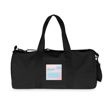 MAMIE. FÊTE DES MÈRES. BONNE FÊTE MAMIE. JE T'AIME - Sac de sport en toile recyclée Stanley/Stella - noir - Devant