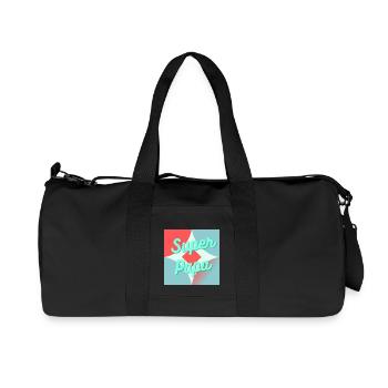 DAD. FATHER's DAY. HAPPY BIRTHDAY DAD. HAPPY BIRTHDAY - Recycled Canvas Sports Bag by Stanley/Stella - black - Front