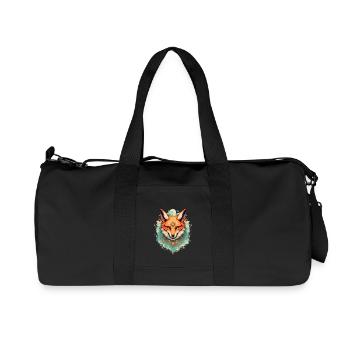 Fox - Recycled Canvas Sports Bag by Stanley/Stella - black - Front