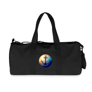 Anchor Sunset Round - Recycled Canvas Sports Bag by Stanley/Stella - black - Front