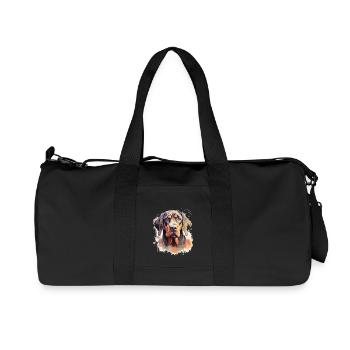 Hund - Recycelte Canvas-Sporttasche von Stanley/Stella - Schwarz - Vorne