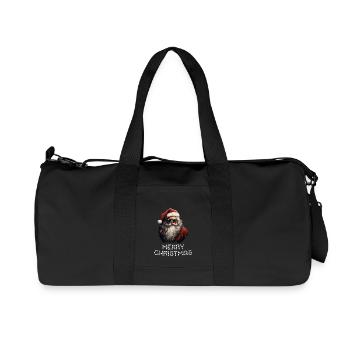 Santa Claus - Marry Christmas - Recycled Canvas Sports Bag by Stanley/Stella - black - Front