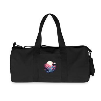 Paysage - Sac de sport en toile recyclée Stanley/Stella - noir - Devant
