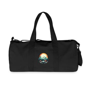 Paysage - Sac de sport en toile recyclée Stanley/Stella - noir - Devant