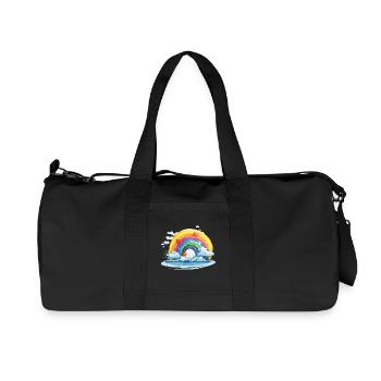 Rainbow Pride - Recycled Canvas Sports Bag by Stanley/Stella - black - Front