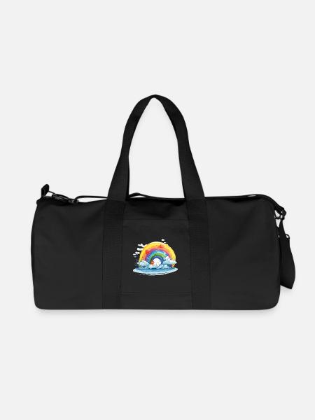 Fierté arc-en-ciel - Sac de sport en toile recyclée Stanley/Stella - noir