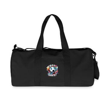 Balle de football - Quelle sauvegarde! - Sac de sport en toile recyclée Stanley/Stella - noir - Devant