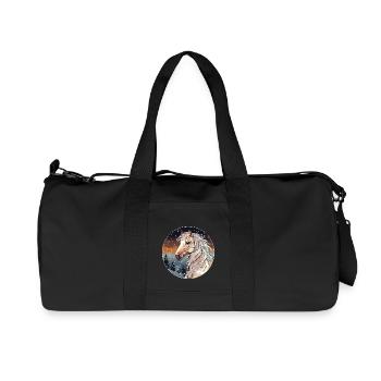 Pferd im Winter - Recycelte Canvas-Sporttasche von Stanley/Stella - Schwarz - Vorne