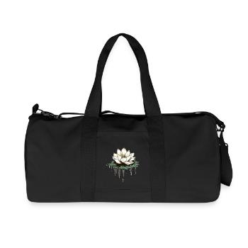 Lotusblüte - Recycelte Canvas-Sporttasche von Stanley/Stella - Schwarz - Vorne