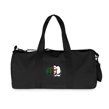 Algerien Flagge Hand Faust - Recycelte Canvas-Sporttasche von Stanley/Stella - Schwarz - Vorne